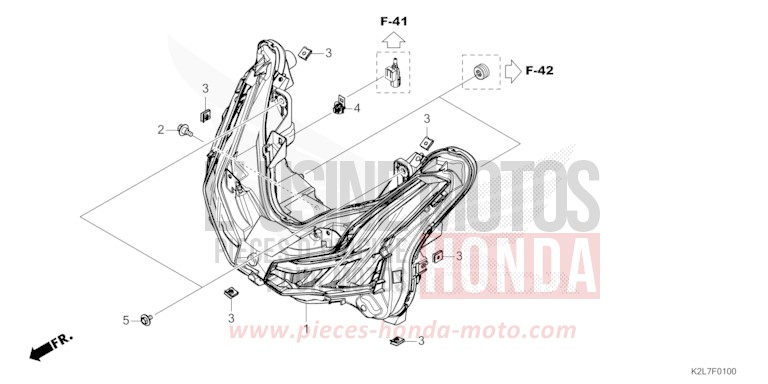 HEADLIGHT for ADV 350 MAT PEARL PACIFIC BLUE (PB397) from 2024